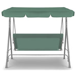 Milano Outdoor Swing Bench Seat Chair Canopy Furniture 3 Seater Garden Hammock - Dark Green - Furniture > Outdoor