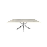 Miles Gold With White Marble Dining Table - 90cm x 180cm - Furniture > Dining > Dining Tables