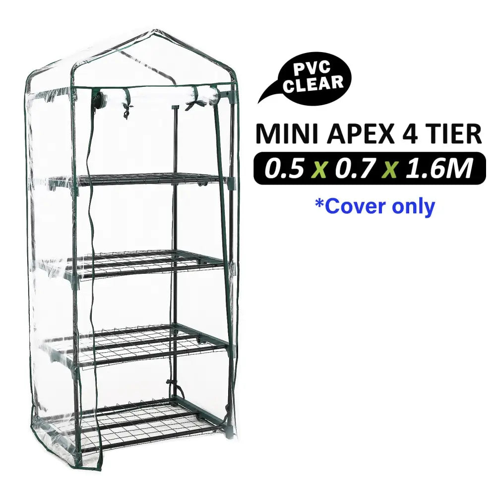 Mini Garden Greenhouse Shed PVC Cover Only Apex - Home & Garden > Green Houses
