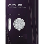 Mini Mix Diamond 1X/2X Magnifying Round Metal Pocket Makeup Mirror (Silver) - Health & Beauty > Makeup > Makeup Mirrors