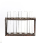 Minimalist Hydroponic Glass Vase with Wooden Frame for Coffee Shop Decor - Home & Garden > Decor > Vases & Table Decor