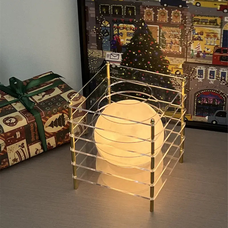 Minimalist Layered Acrylic Moon Lamp - USB Touch Dimmable (Transparent Moon Lamp) - Home & Garden > Lighting > Night