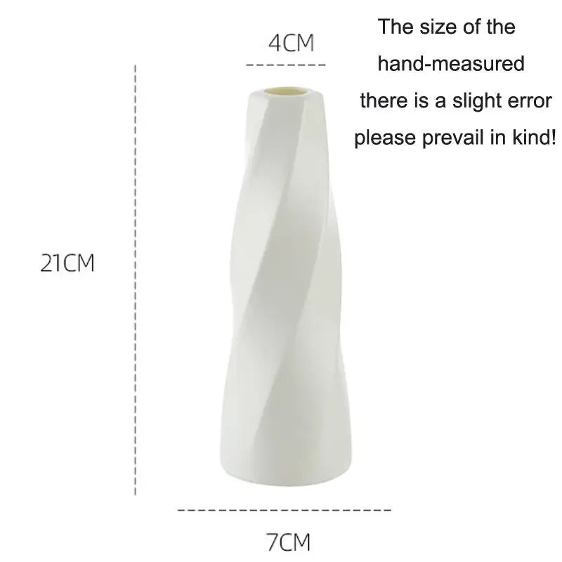 Minimalist Living Room Dried Flower Vase Decor - Milk White - Home & Garden > Decor > Vases & Table Decor
