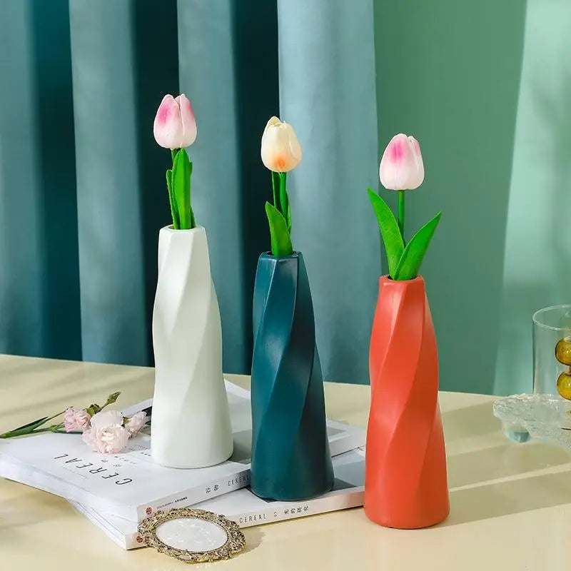 Minimalist Living Room Dried Flower Vase Decor - Milk White - Home & Garden > Decor > Vases & Table Decor