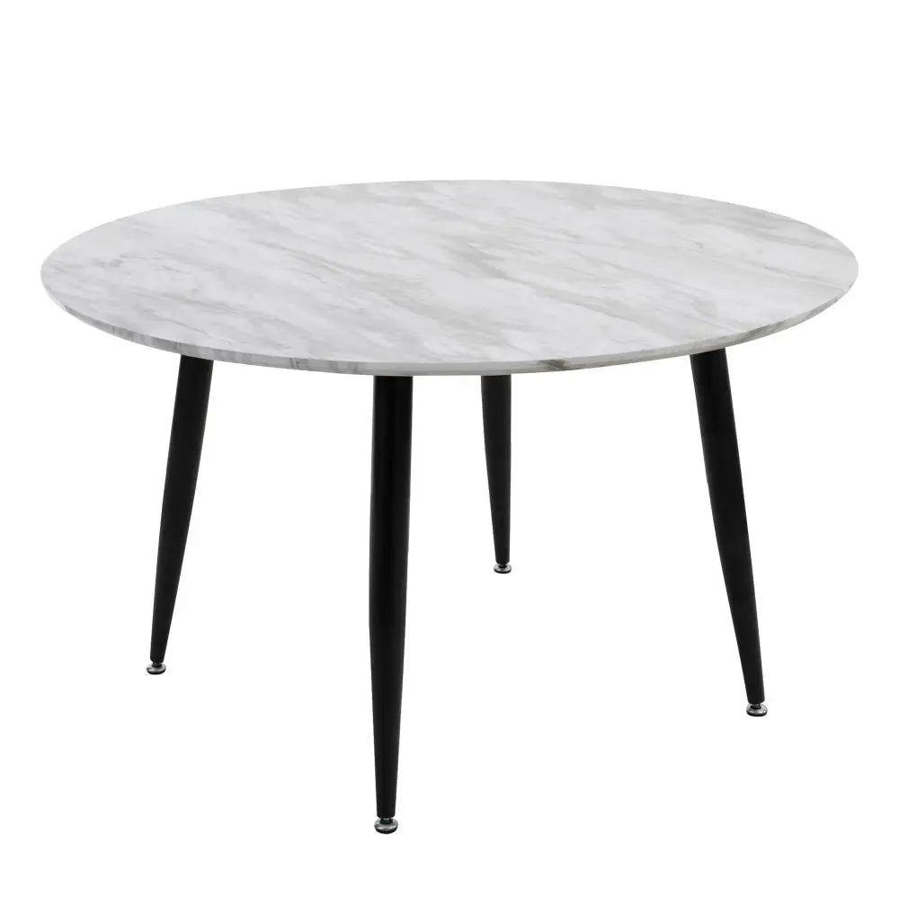 Minimalist Marble Effect Round Coffee Table - Furniture > Living Room