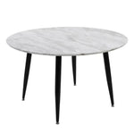Minimalist Marble Effect Round Coffee Table - Furniture > Living Room