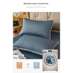 Mint Blue Cooling latex texture Pillowcase Set - Latex Feeling Solid Color 48x74cm (Pair) - Home & Garden > Bedding >