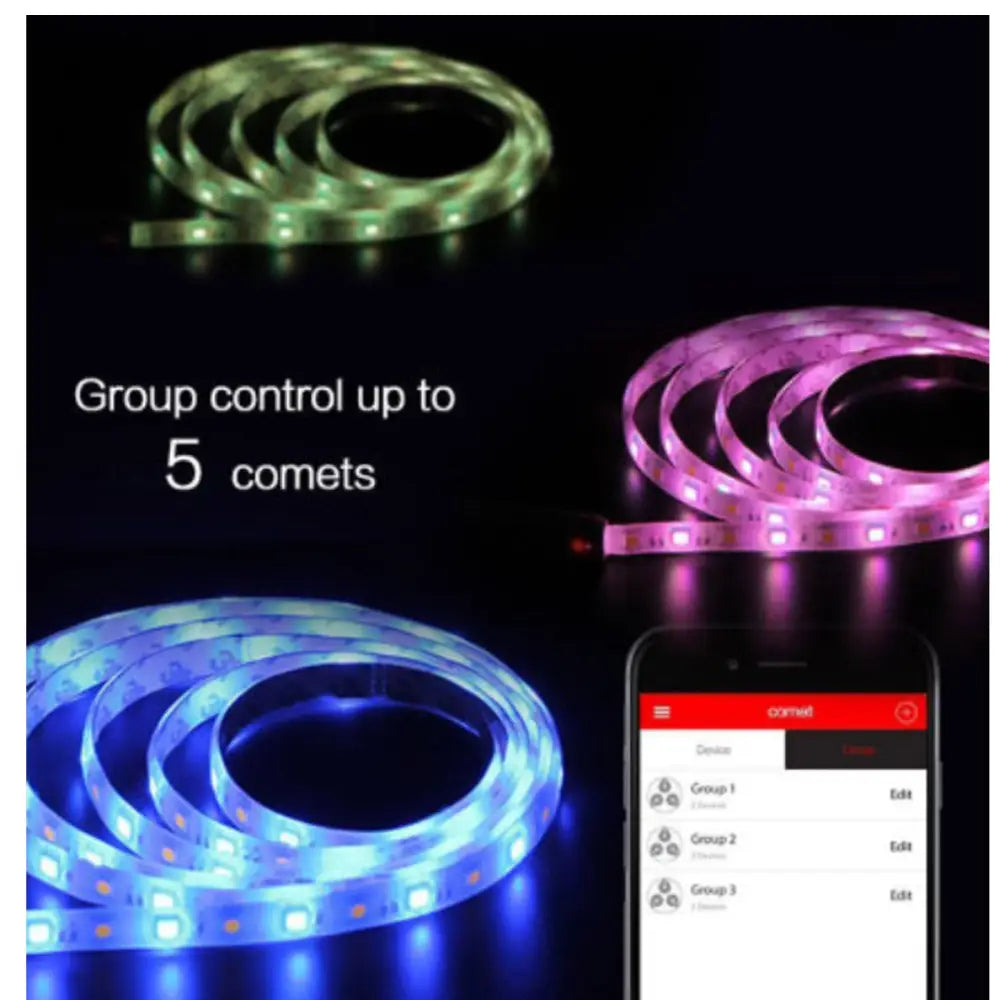 Mipow Playbulb Comet Smart Bluetooth LED Colour Light Strip Kit 2M - Occasions > Party Lights