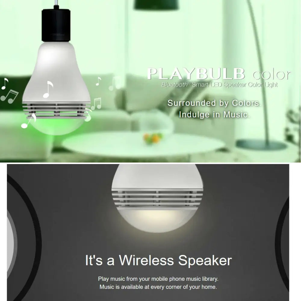 MiPow Playbulb STUDIO Gift Set Novelty LED Light Bulb & Candle Bluetooth Audio - Occasions > Party Lights