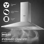 MIRAKLASS Pyramid Rangehood 90cm MK-RH-0690S-TD - Appliances > Kitchen Appliances