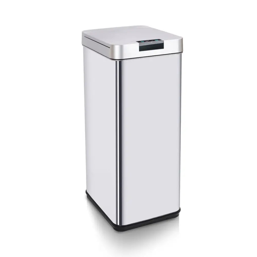 MIRAKLASS Sensor Bin 50L Narrow Silver Square MK-SB-110-JR - Home & Garden > Kitchen Bins