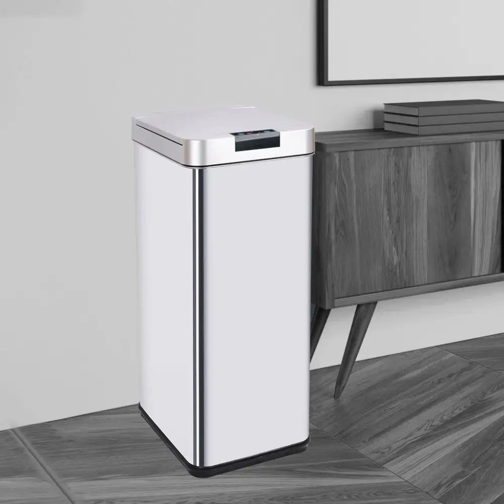 MIRAKLASS Sensor Bin 50L Narrow Silver Square MK-SB-110-JR - Home & Garden > Kitchen Bins