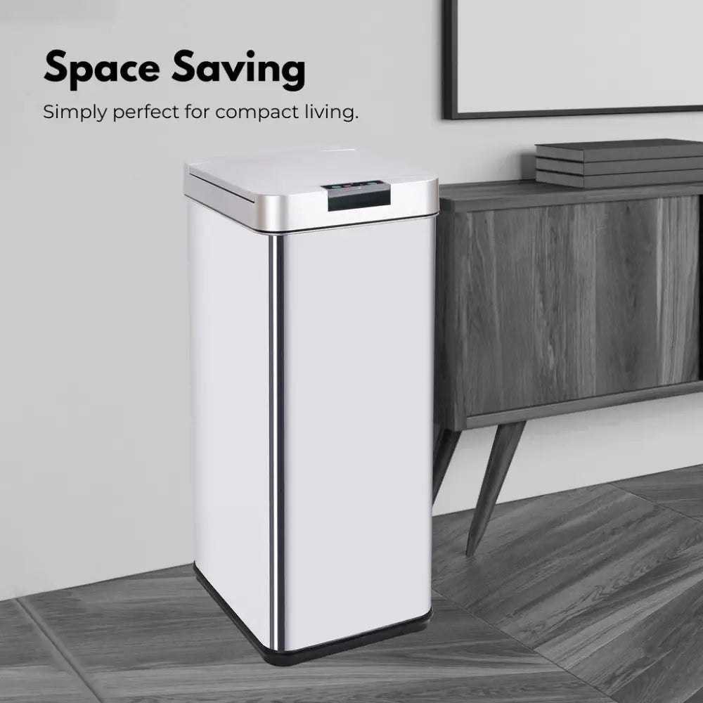 MIRAKLASS Sensor Bin 50L Narrow Silver Square MK-SB-110-JR - Home & Garden > Kitchen Bins