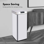 MIRAKLASS Sensor Bin 50L Narrow Silver Square MK-SB-110-JR - Home & Garden > Kitchen Bins