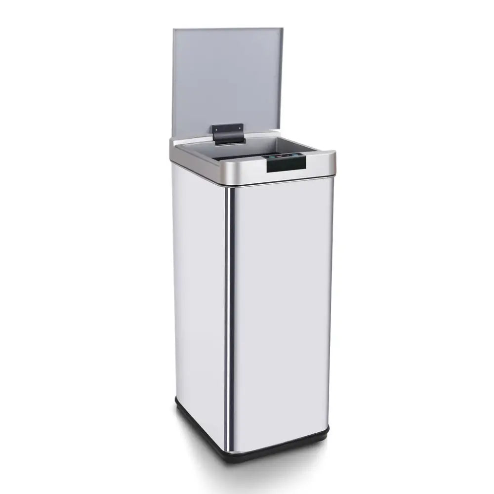 MIRAKLASS Sensor Bin 50L Narrow Silver Square MK-SB-110-JR - Home & Garden > Kitchen Bins