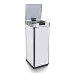 MIRAKLASS Sensor Bin 50L Narrow Silver Square MK-SB-110-JR - Home & Garden > Kitchen Bins