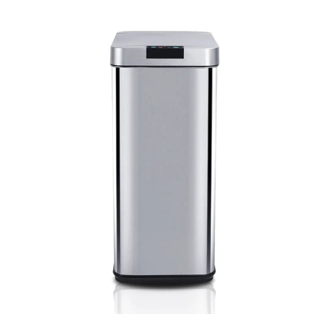 MIRAKLASS Sensor Bin 50L Narrow Silver Square MK-SB-110-JR - Home & Garden > Kitchen Bins