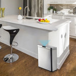 MIRAKLASS Sensor Bin 50L Wide Silver Square MK-SB-108-JR - Home & Garden > Kitchen Bins