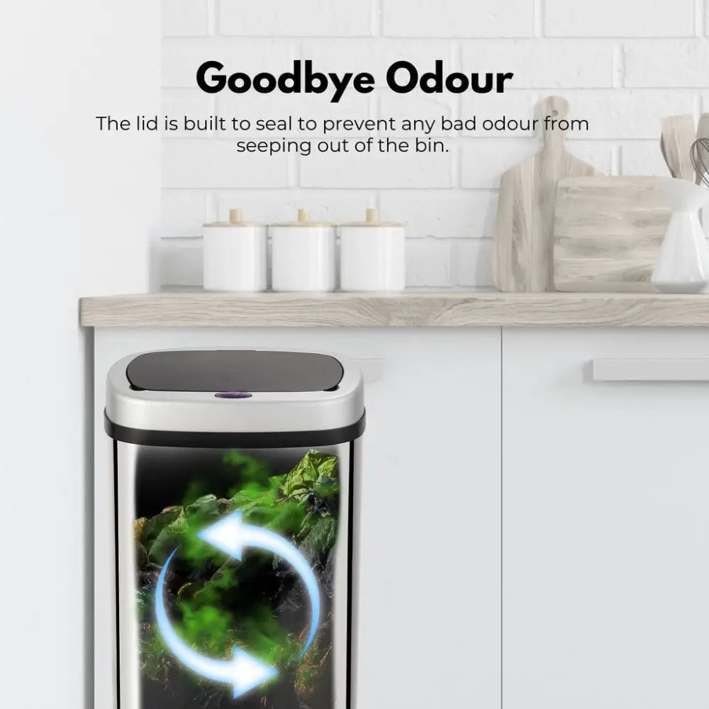 MIRAKLASS Sensor Bin 60L Mirror Oval MK-SB-100-JR - Home & Garden > Kitchen Bins