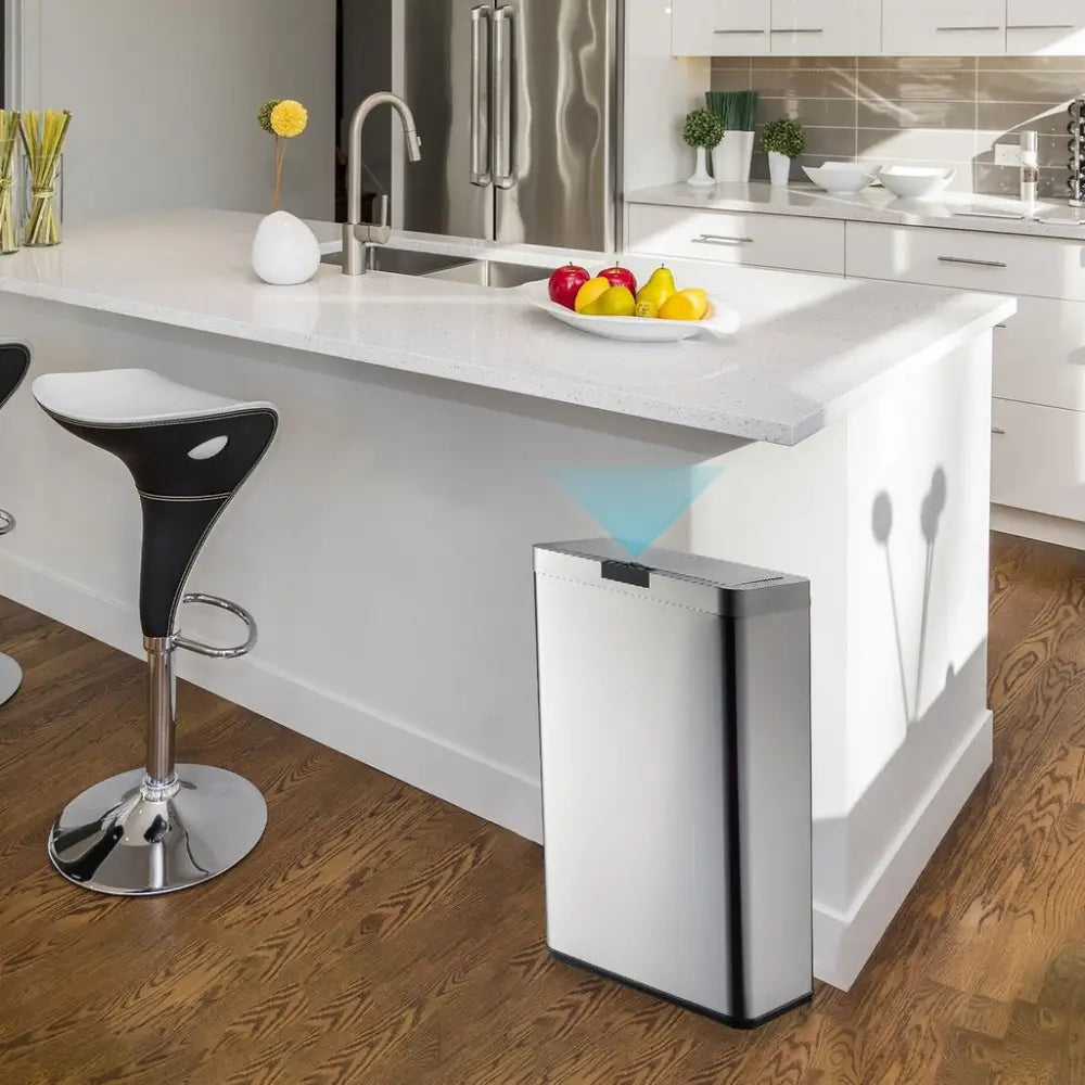 MIRAKLASS Sensor Bin 70L Wide Silver Square MK-SB-106-JR - Home & Garden > Kitchen Bins