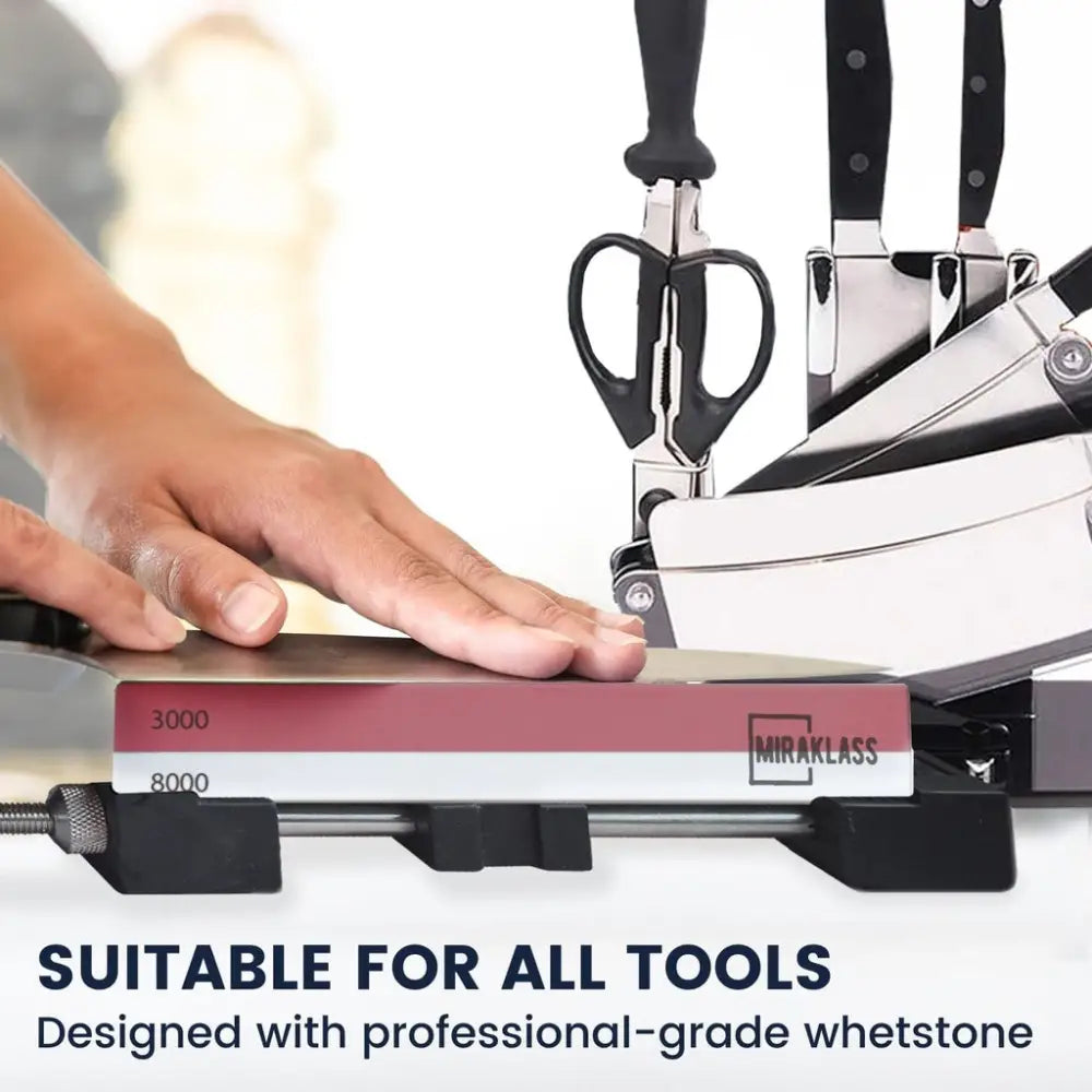 Miraklass Sharpening Stone Set (400/1000 + 3000/8000 Grit) MK-WS-100-RL - Home & Garden > Kitchenware