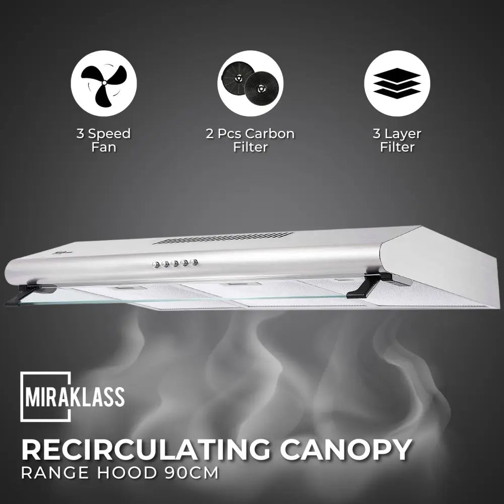 MIRAKLASS Slim Rangehood 90cm MK-RH-2590A-TF - Appliances > Kitchen Appliances