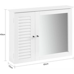 Mirror Cabinet Wall Cupboard White - Home & Garden > Storage