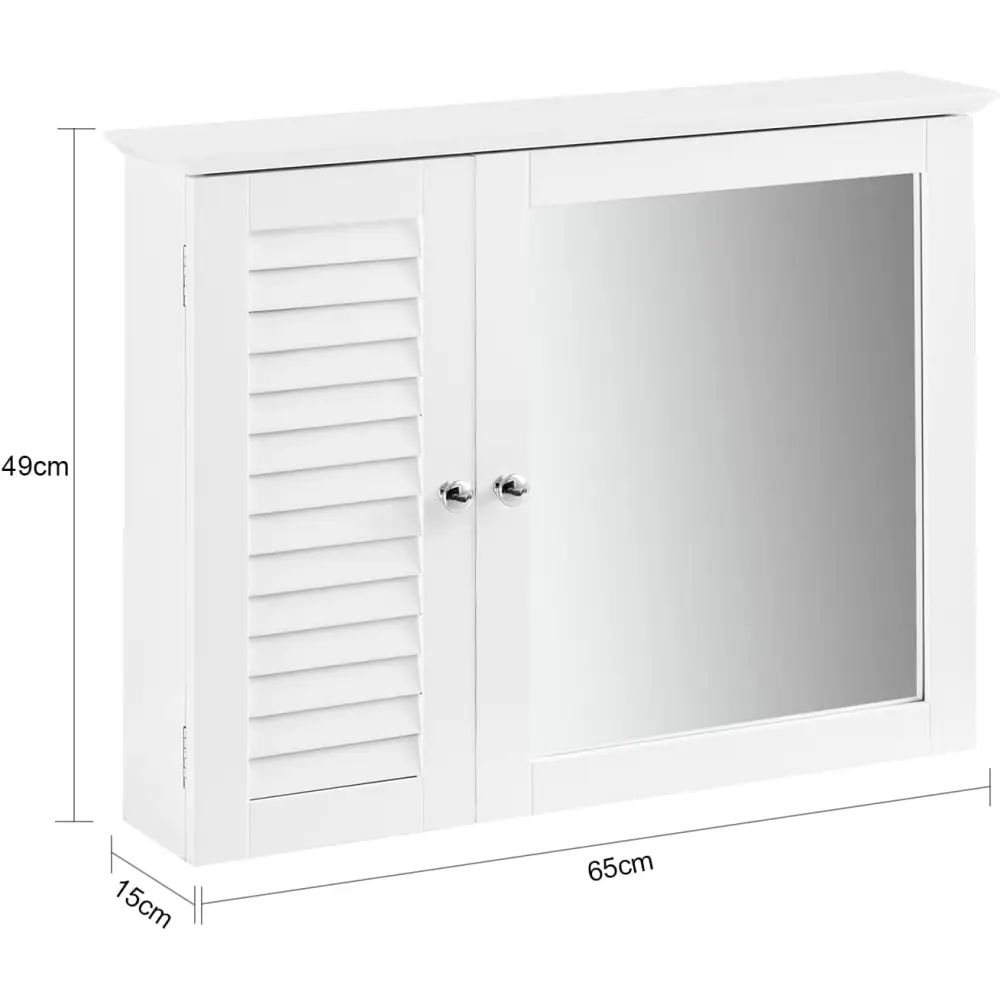 Mirror Cabinet Wall Cupboard White - Home & Garden > Storage