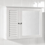 Mirror Cabinet Wall Cupboard White - Home & Garden > Storage