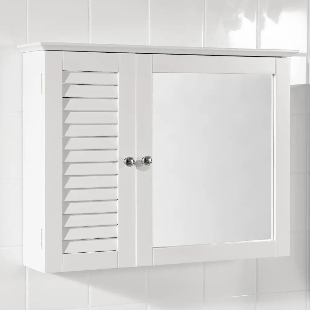 Mirror Cabinet Wall Cupboard White - Home & Garden > Storage