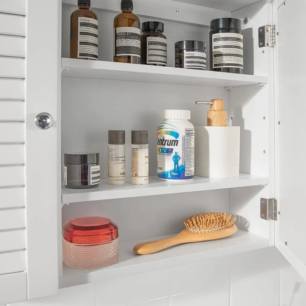 Mirror Cabinet Wall Cupboard White - Home & Garden > Storage