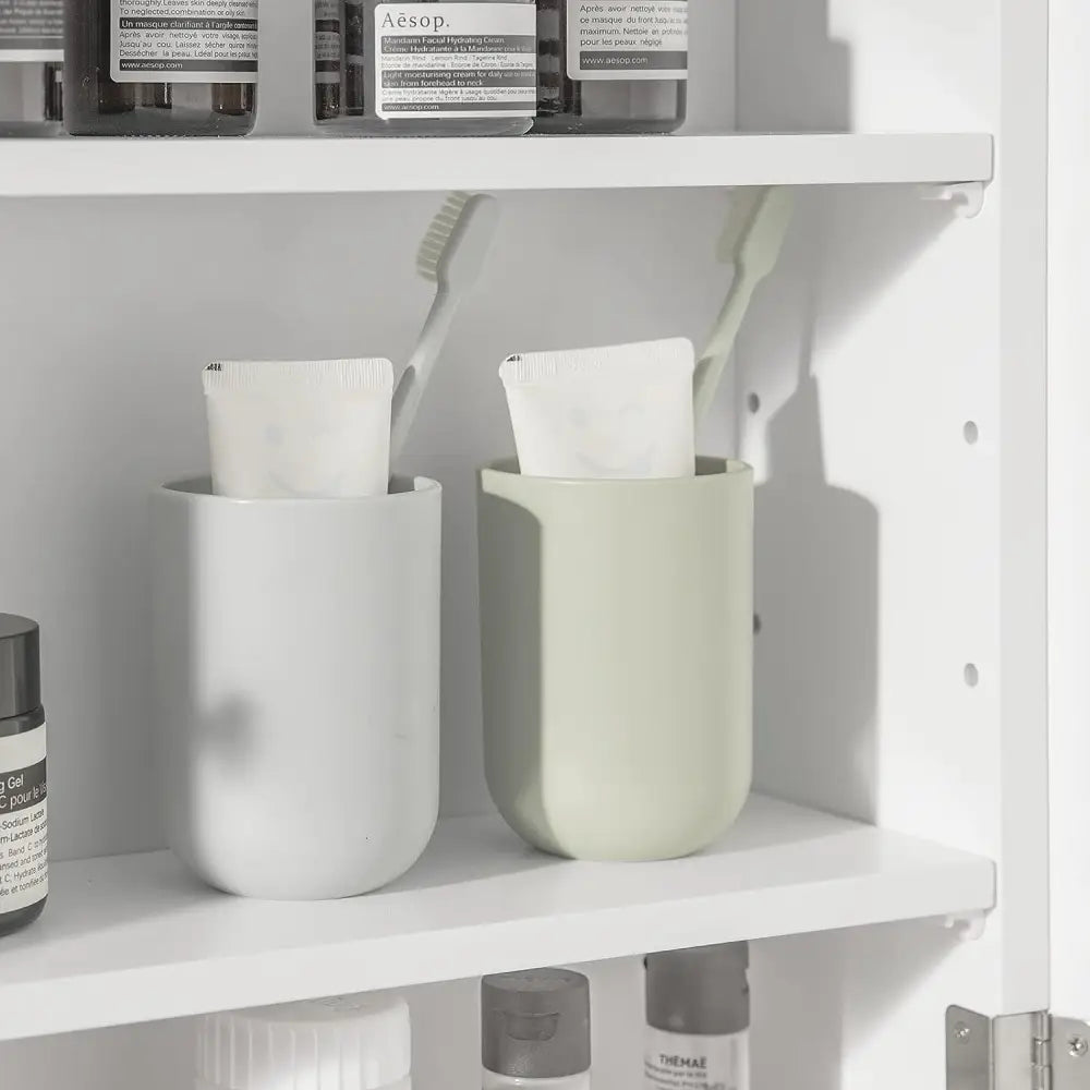 Mirror Cabinet Wall Cupboard White - Home & Garden > Storage
