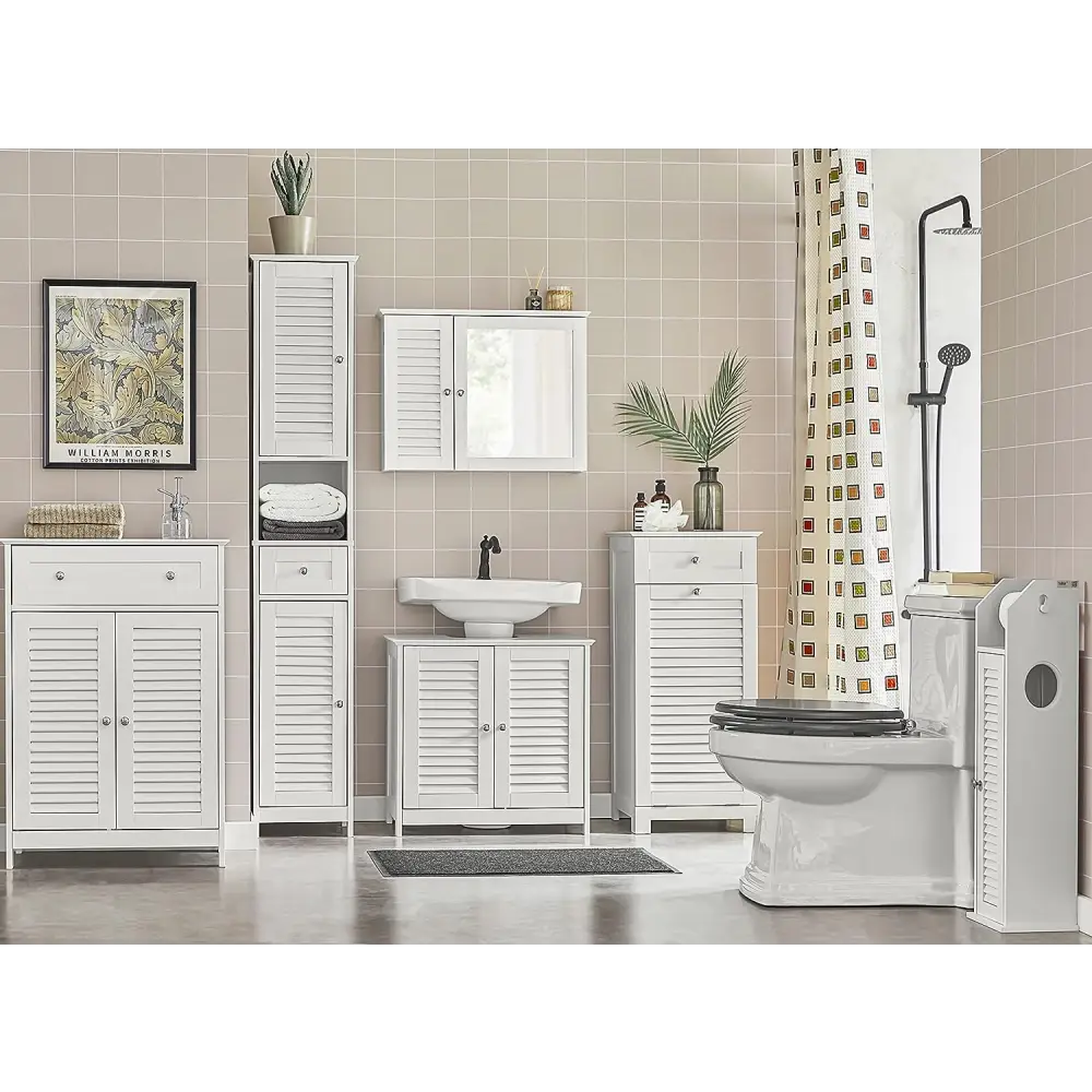 Mirror Cabinet Wall Cupboard White - Home & Garden > Storage