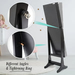 Mirror Jewellery Cabinet Organiser 2 Drawers LOWE 146cm BLACK - Health & Beauty > Cosmetic Storage > Makeup