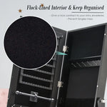 Mirror Jewellery Cabinet Organiser 2 Drawers LOWE 146cm BLACK - Health & Beauty > Cosmetic Storage > Makeup