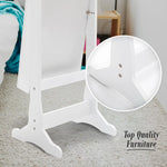 Mirror Jewellery Cabinet Organiser 2 Drawers LOWE 146cm WHITE - Health & Beauty > Cosmetic Storage > Makeup
