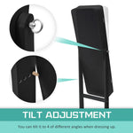 Mirror Jewellery Cabinet Organiser LED 146cm BLACK - Health & Beauty > Cosmetic Storage > Makeup Organisation & Storage