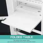 Mirror Jewellery Cabinet Organiser LED 146cm WHITE - Health & Beauty > Cosmetic Storage > Makeup Organisation & Storage