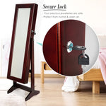 Mirror Jewellery Cabinet Storage Organiser LUVO 146cm WALNUT - Health & Beauty > Cosmetic Storage > Makeup Organisation