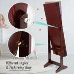Mirror Jewellery Cabinet Storage Organiser LUVO 146cm WALNUT - Health & Beauty > Cosmetic Storage > Makeup Organisation