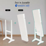 Mirror Jewellery Cabinet Storage Organiser LUVO 146cm WHITE - Health & Beauty > Cosmetic Storage > Makeup Organisation