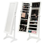 Mirror Jewellery Cabinet Storage Organiser LUVO 146cm WHITE - Health & Beauty > Cosmetic Storage > Makeup Organisation