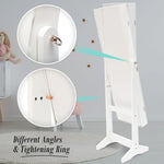 Mirror Jewellery Cabinet Storage Organiser LUVO 146cm WHITE - Health & Beauty > Cosmetic Storage > Makeup Organisation