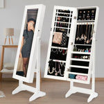 Mirror Jewellery Cabinet Storage Organiser LUVO 146cm WHITE - Health & Beauty > Cosmetic Storage > Makeup Organisation