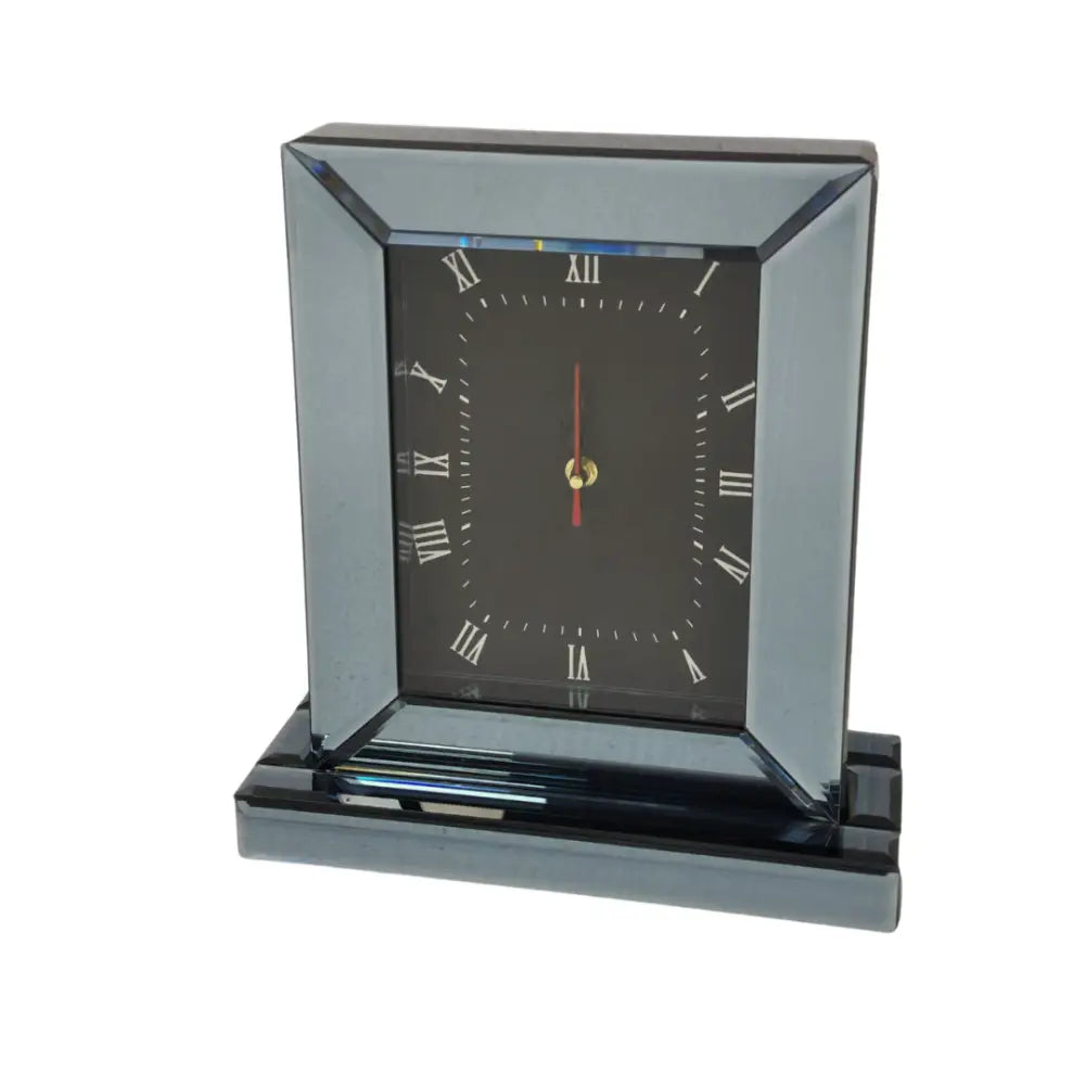 Mirrored Table Clock - Smoke Grey - Home & Garden > Decor
