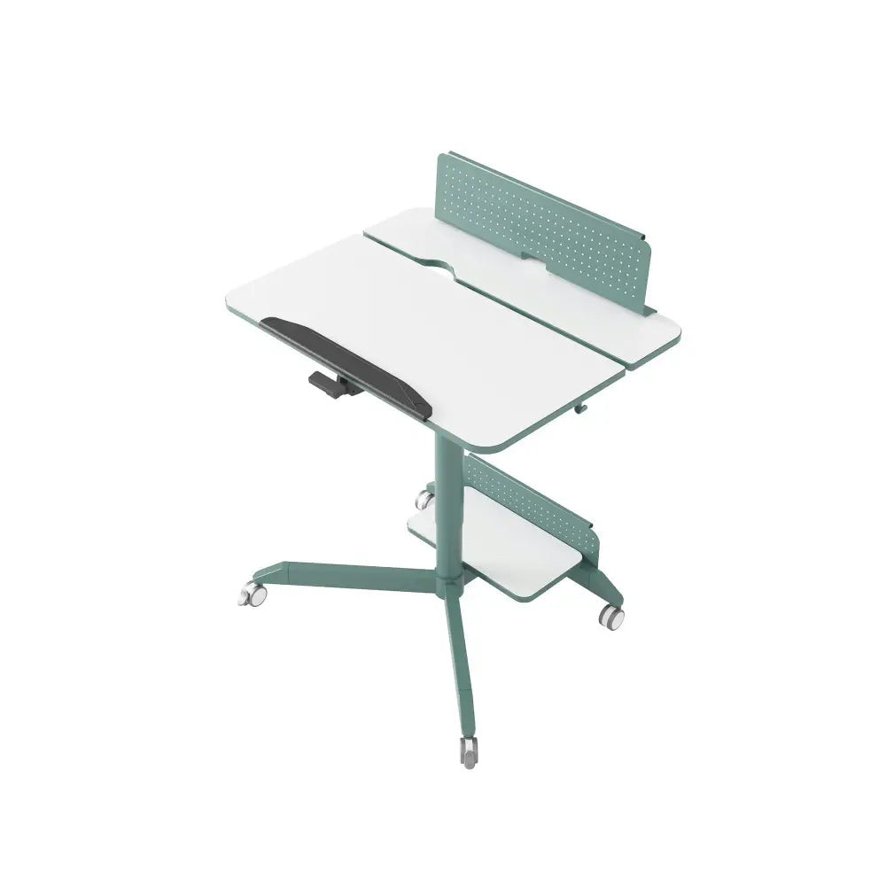 Mobile Home Office Sit and Stand Desk With Tilting Desktop - Furniture > Office