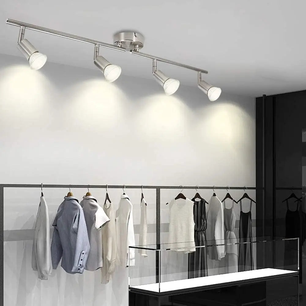Modern 4 Light Track Lighting Kit LED (Chrome) - Home & Garden > Lighting