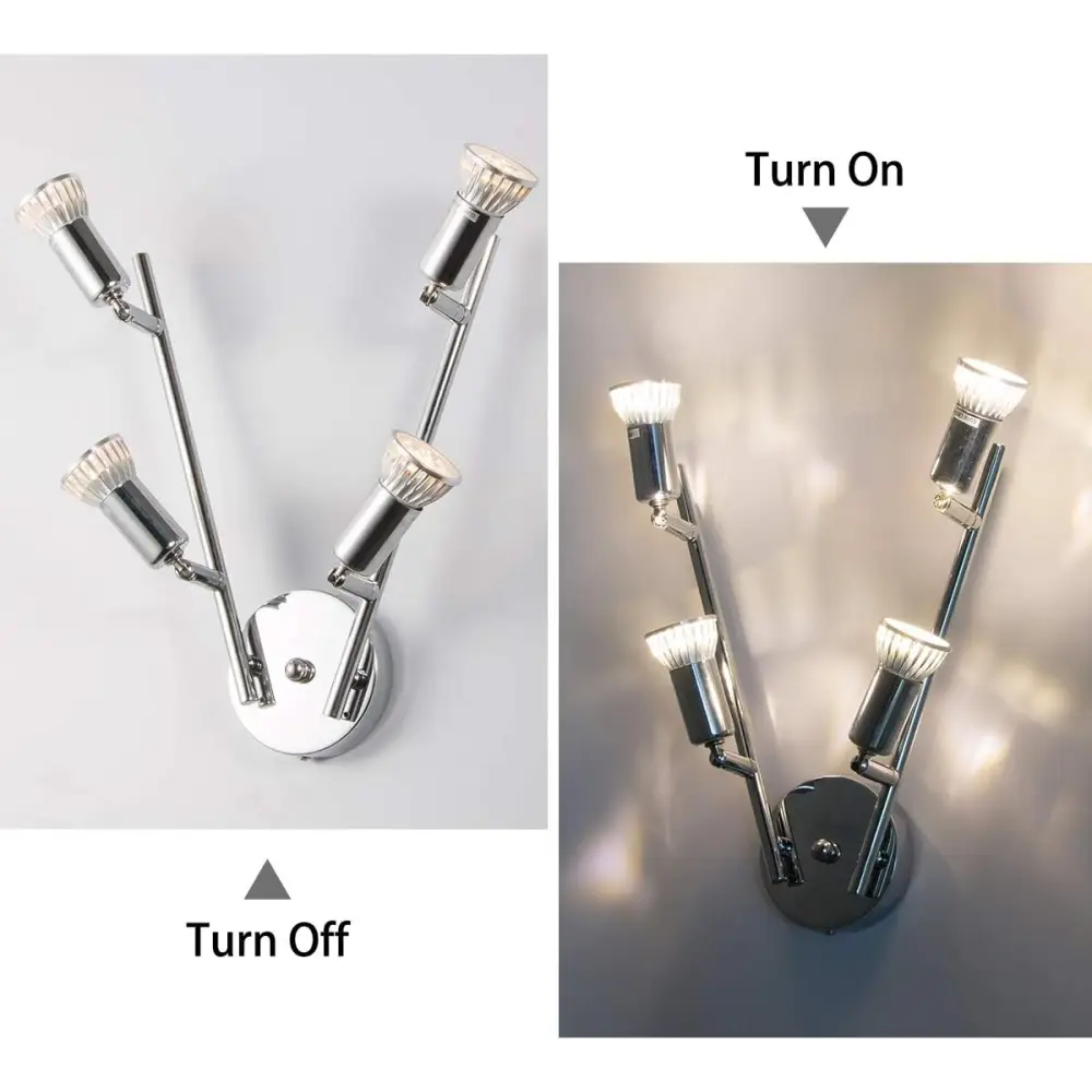 Modern 4 Light Track Lighting Kit LED (Chrome) - Home & Garden > Lighting