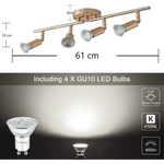 Modern 4-Light Track Lighting Kit LED (Gold) - Home & Garden > Lighting