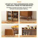 Modern Bamboo Kitchen Sideboard Storage Cabinet Cupboard Tea Cabinet - Furniture > Office > Storage Cabinets